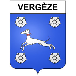 Pegatinas escudo de armas de Bazas adhesivo de la etiqueta engomada