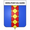 Vers-Pont-du-Gard 30 ville Stickers blason autocollant adhésif