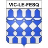 Vic-le-Fesq 30 ville Stickers blason autocollant adhésif