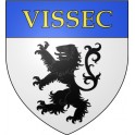 Pegatinas escudo de armas de Vissec adhesivo de la etiqueta engomada