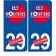 Les routiers numéro au choix sticker autocollant plaque blason armoiries stickers département