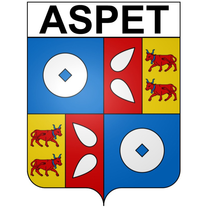 Aspet 31 ville Stickers blason autocollant adhésif