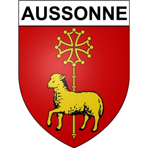 Aussonne 31 ville Stickers blason autocollant adhésif