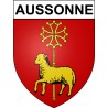 Aussonne 31 ville Stickers blason autocollant adhésif