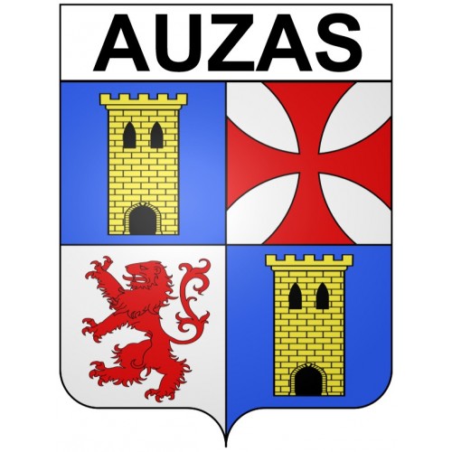 Pegatinas escudo de armas de Bazas adhesivo de la etiqueta engomada