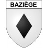 Pegatinas escudo de armas de Bazas adhesivo de la etiqueta engomada