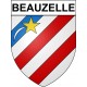 Pegatinas escudo de armas de Bazas adhesivo de la etiqueta engomada