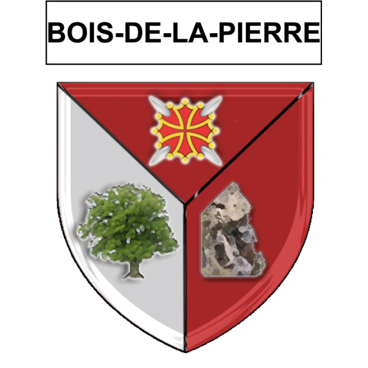 Pegatinas escudo de armas de Bazas adhesivo de la etiqueta engomada