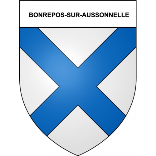 Bonrepos-sur-Aussonnelle 31 ville Stickers blason autocollant adhésif