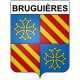 Bruguières 31 ville Stickers blason autocollant adhésif
