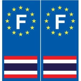 F Europe Thaïlande autocollant plaque