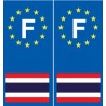 F Europe Thaïlande autocollant plaque