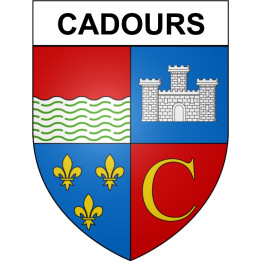 Cadours 31 ville Stickers blason autocollant adhésif