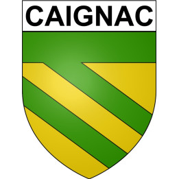 Caignac 31 ville Stickers blason autocollant adhésif