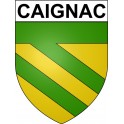 Caignac 31 ville Stickers blason autocollant adhésif