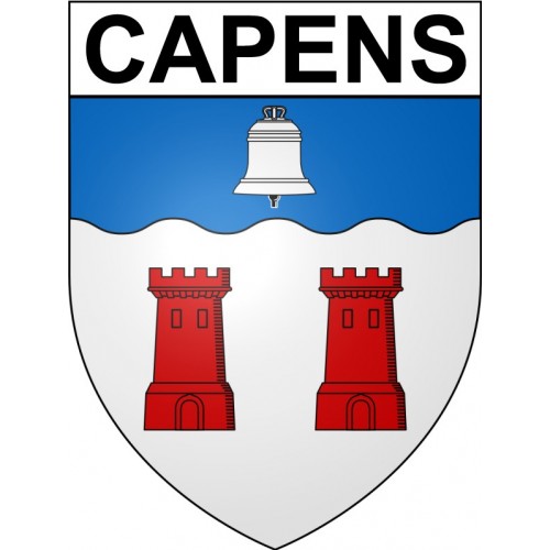 Pegatinas escudo de armas de Bazas adhesivo de la etiqueta engomada