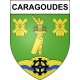 Caragoudes 31 ville Stickers blason autocollant adhésif