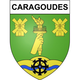 Caragoudes 31 ville Stickers blason autocollant adhésif