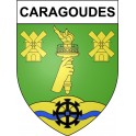 Caragoudes 31 ville Stickers blason autocollant adhésif