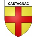 Castagnac 31 ville Stickers blason autocollant adhésif