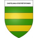 Pegatinas escudo de armas de Bazas adhesivo de la etiqueta engomada