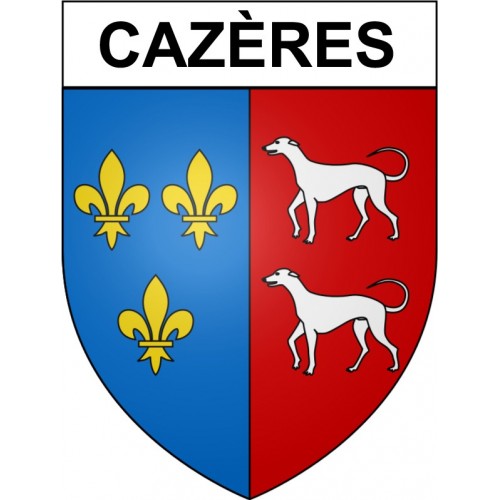 Cazères 31 ville Stickers blason autocollant adhésif