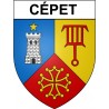 Cépet 31 ville Stickers blason autocollant adhésif