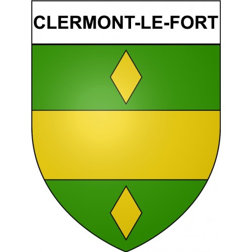 Clermont-le-Fort 31 ville Stickers blason autocollant adhésif