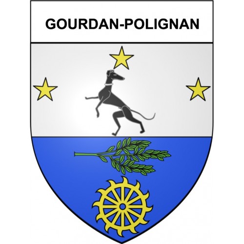 Gourdan-Polignan 31 ville Stickers blason autocollant adhésif