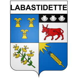 Stickers coat of arms Bazas adhesive sticker