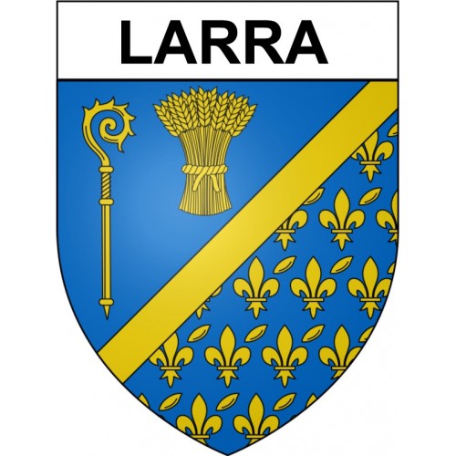 Pegatinas escudo de armas de Bazas adhesivo de la etiqueta engomada