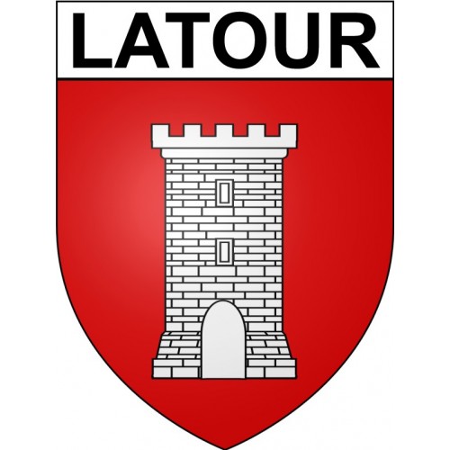 Pegatinas escudo de armas de Bazas adhesivo de la etiqueta engomada