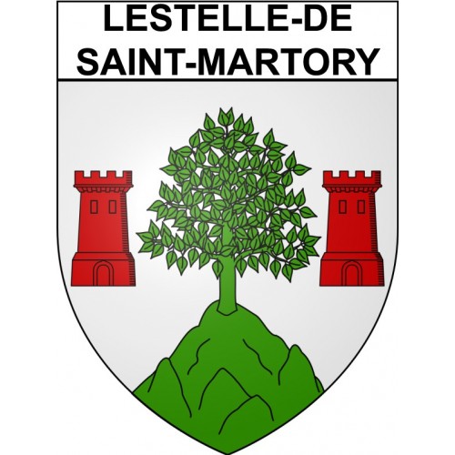 Pegatinas escudo de armas de Bazas adhesivo de la etiqueta engomada