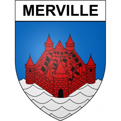 Merville 31 ville Stickers blason autocollant adhésif