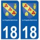 18 Chapelle-Saint-Ursin blason autocollant plaque ville