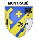 Montrabé 31 ville Stickers blason autocollant adhésif