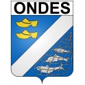 Ondes 31 ville Stickers blason autocollant adhésif