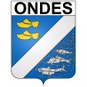 Ondes 31 ville Stickers blason autocollant adhésif