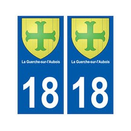 18 La Guerche-sur-Aubois autocollant plaque