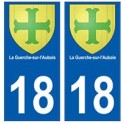 18 La Guerche-sur-Aubois autocollant plaque