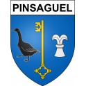 Pinsaguel 31 ville Stickers blason autocollant adhésif