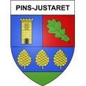 Pins-Justaret 31 ville Stickers blason autocollant adhésif