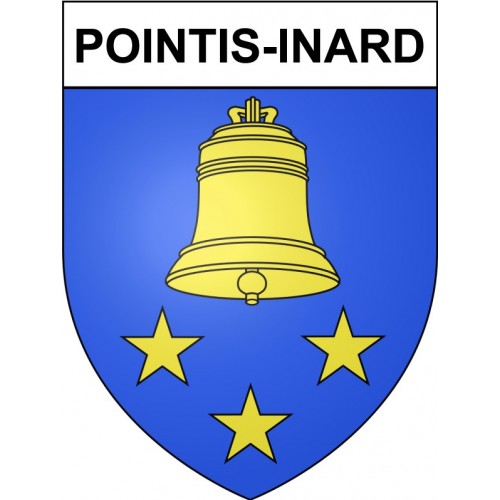 Pegatinas escudo de armas de Bazas adhesivo de la etiqueta engomada