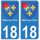 18  Mehun-Sur-Yèvre blason autocollant plaque ville