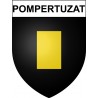Pompertuzat 31 ville Stickers blason autocollant adhésif