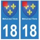 18  Mehun-Sur-Yèvre blason autocollant plaque ville