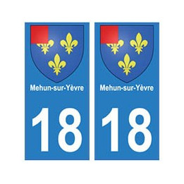 18  Mehun-Sur-Yèvre blason autocollant plaque ville