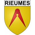 Rieumes 31 ville Stickers blason autocollant adhésif