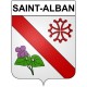 Pegatinas escudo de armas de Bazas adhesivo de la etiqueta engomada