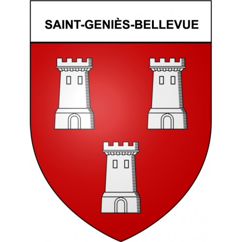Saint-Geniès-Bellevue 31 ville Stickers blason autocollant adhésif
